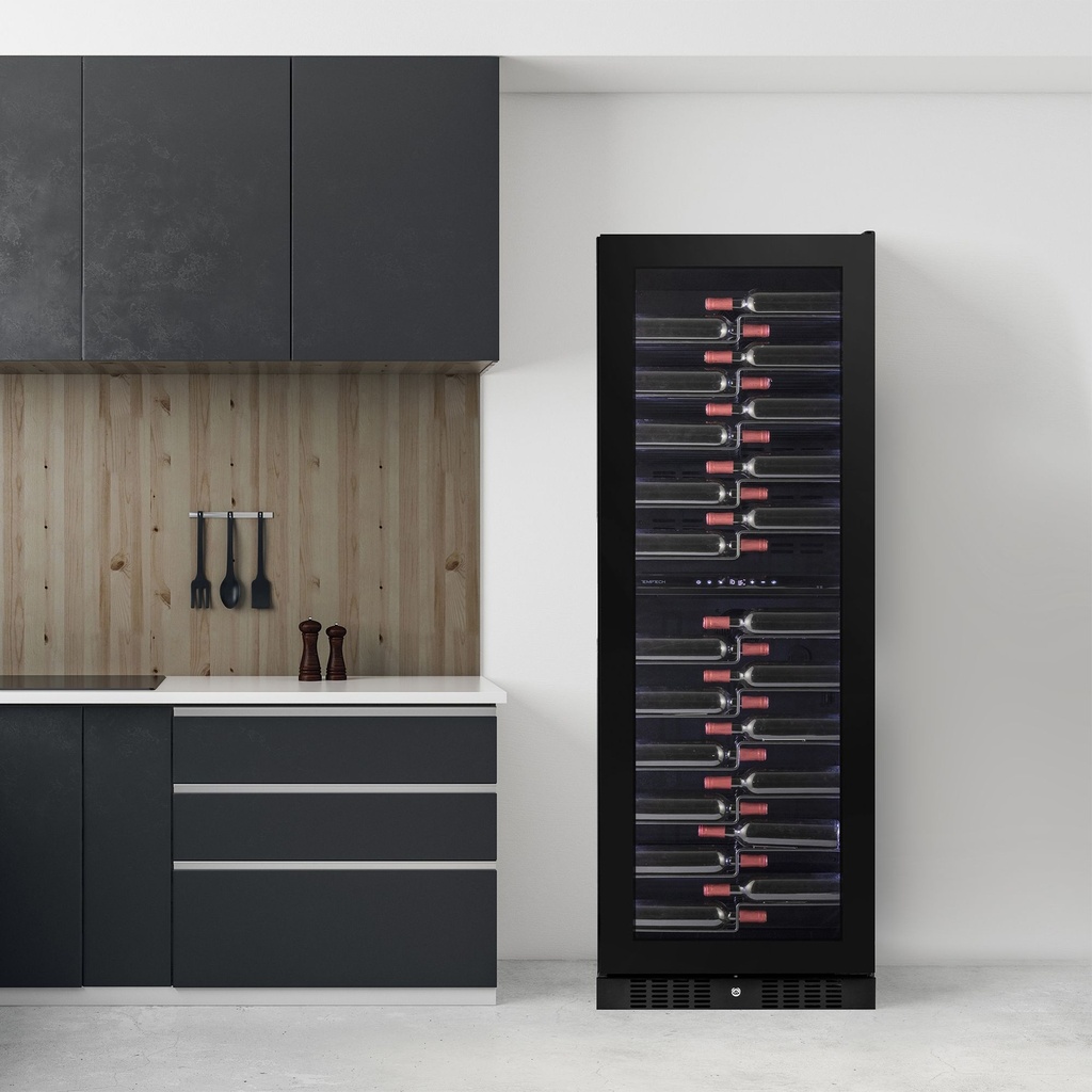 CPRO1800DRB Double Zone Wine Cabinet - 131 Bottles