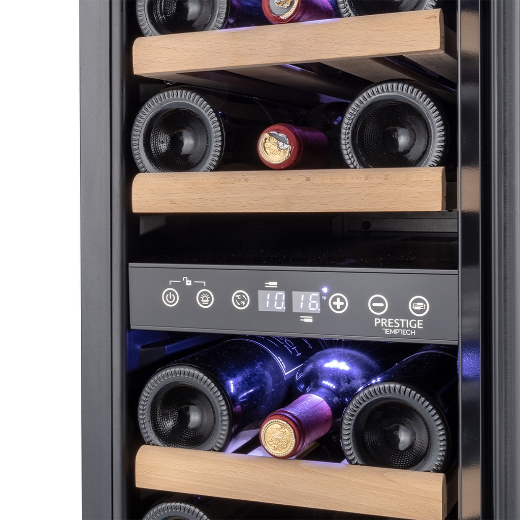 PRESX30DB Double Zone Wine Cabinet - 17 Bottles