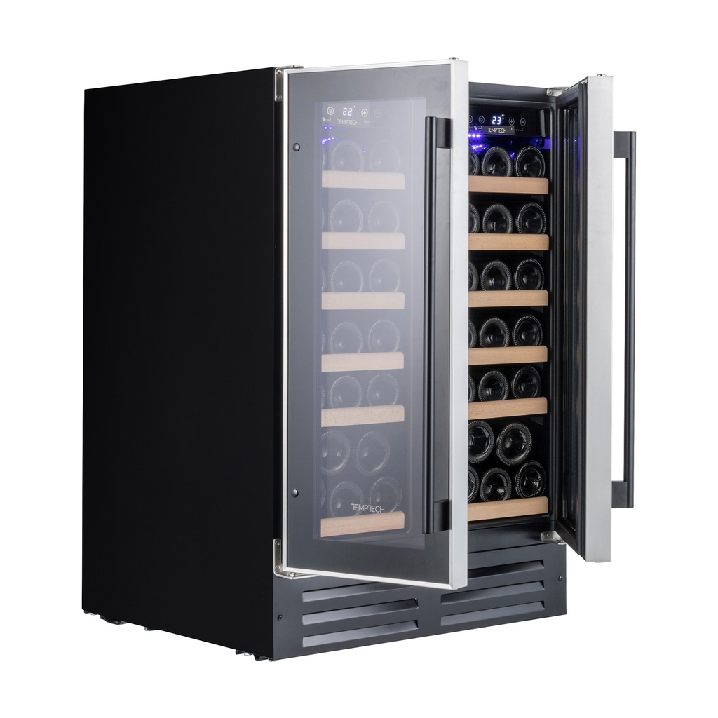 WP2DQ60DCB Double Zone Wine Cabinet - 38 Bottles