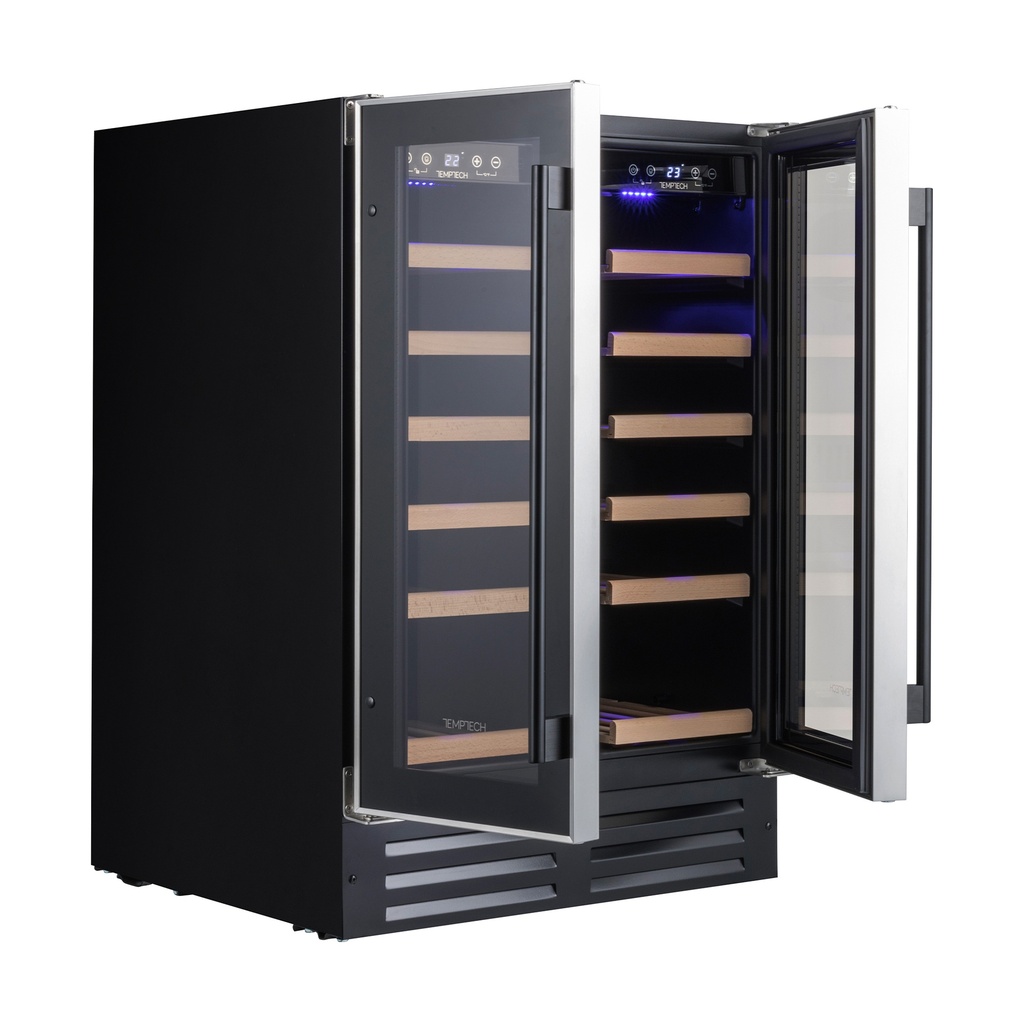 WP2DQ60DCB Double Zone Wine Cabinet - 38 Bottles