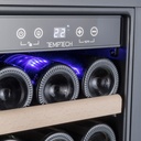 WP2DQ60DCB Double Zone Wine Cabinet - 38 Bottles