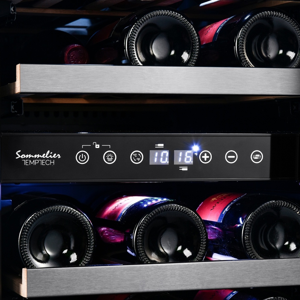 SOMQ38DRB Double Zone Wine Cabinet - 32 Bottles