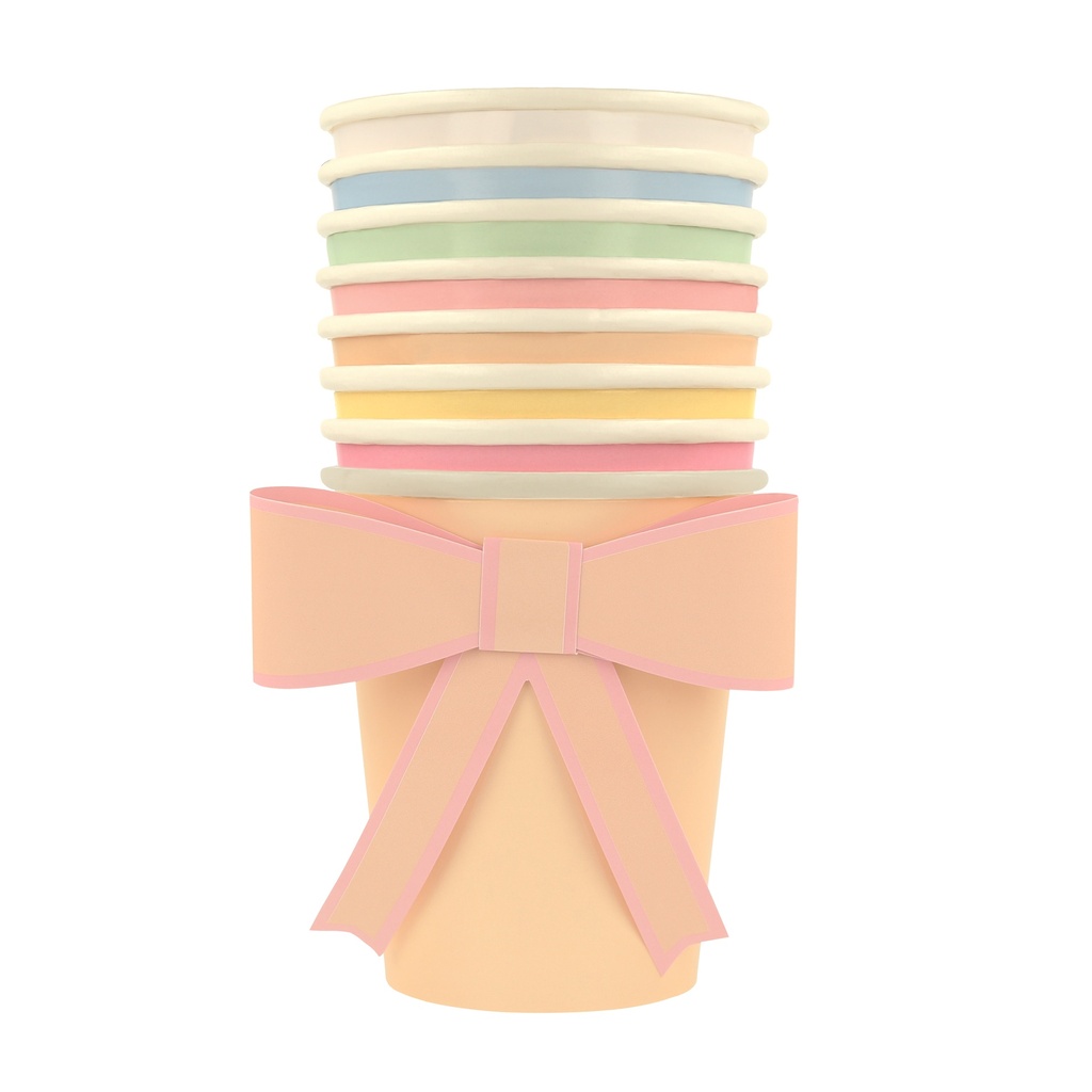 Meri Meri Pastel Bow Cups (x 8)