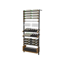 Adjustable Vertical Wine Display Rack – Wall & Ceiling Mounted Combination C