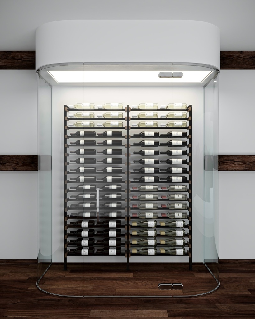 Adjustable Vertical Wine Display Rack – Wall & Ceiling Mounted Combination A