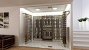 Adjustable Vertical Wine Display Rack – Wall & Ceiling Mounted Combination A