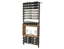 Adjustable Vertical Wine Display Rack – Wall & Ceiling Mounted Combination C2