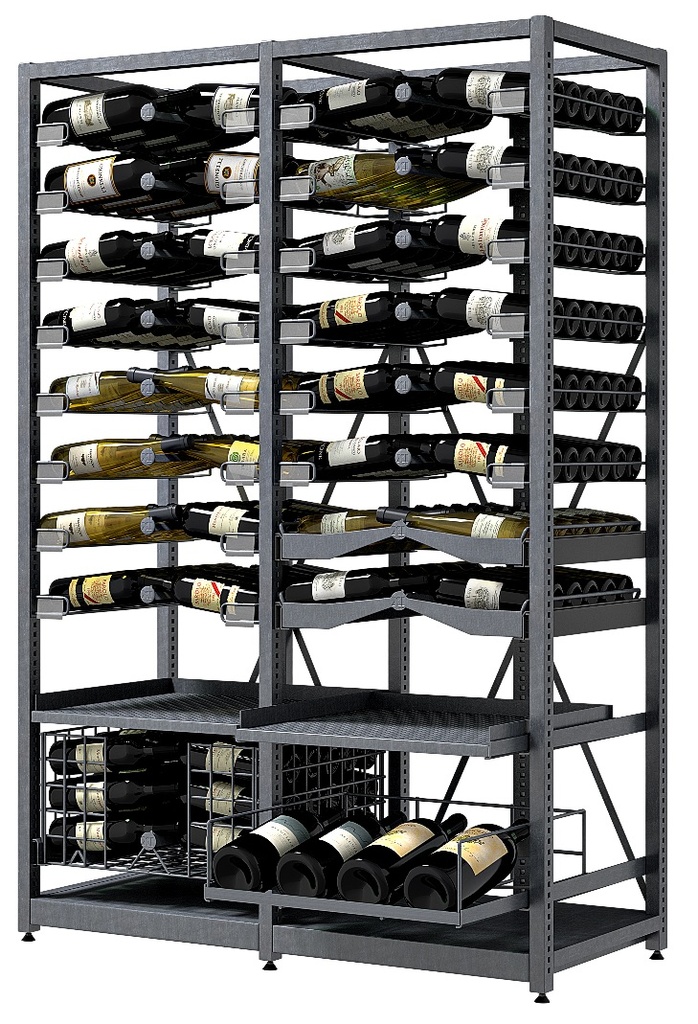 Compact Wine Rack – 12 Level Bottle Storage System 180 cm
