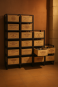 Modular Wine Crate Rack – Pull-Out Storage for 2 Original Wooden Cases