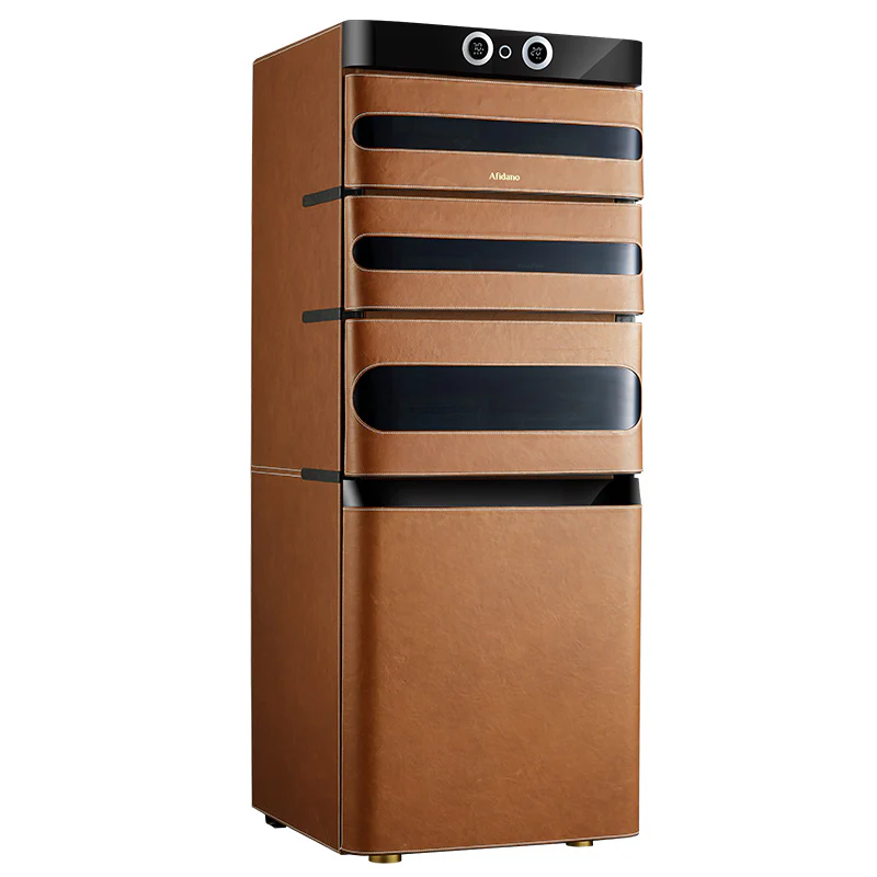 Luxury Cigar Humidor Cabinet – 1200-Cigar Capacity, Leather Finish & Precision Climate Control