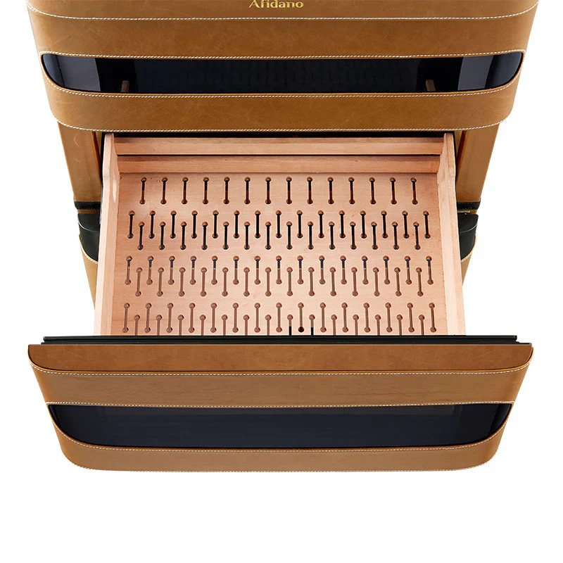 Luxury Cigar Humidor Cabinet – 1200-Cigar Capacity, Leather Finish & Precision Climate Control