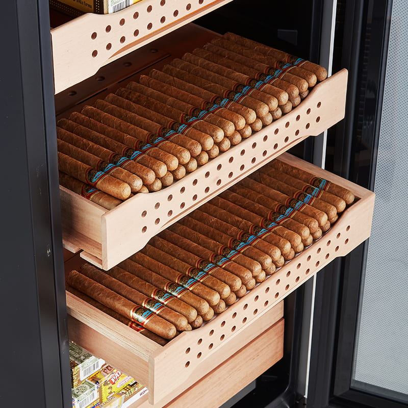 Afidano B4 – Cigar Humidor Cabinet, 1200 Cigars, Low-E Glass Door & Touch Control