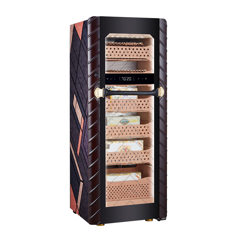 Afidano C5 Atelier – Sculptural Cigar Humidor Cabinet, 1400 Cigars, Spanish Cedar Drawers