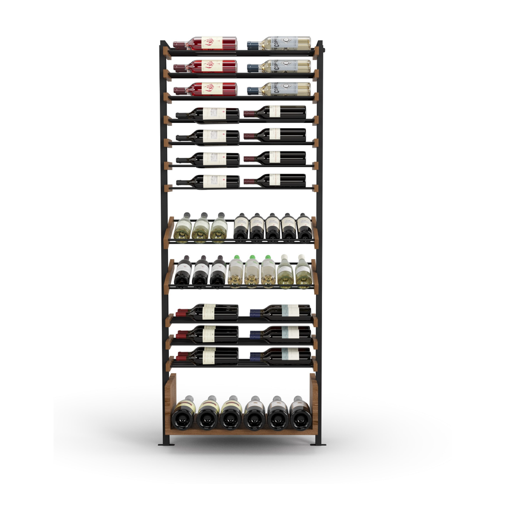 Adjustable Vertical Wine Display Rack – Wall & Ceiling Mounted Combination A
