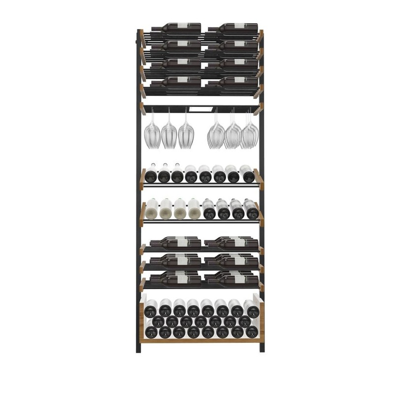 Adjustable Vertical Wine Display Rack – Wall & Ceiling Mounted Combination C2