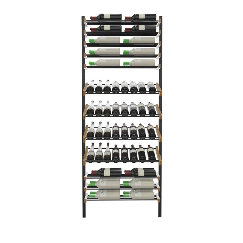 Verstellbares vertikales Weinregal – Wand- & Deckenmontage Combination D