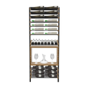Adjustable Vertical Wine Display Rack – Wall & Ceiling Mounted Combination E2