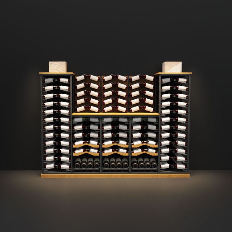 Premium Wine Rack Set – 5-Unit Modular System with Drawers & LED Lighting 597 Bottles