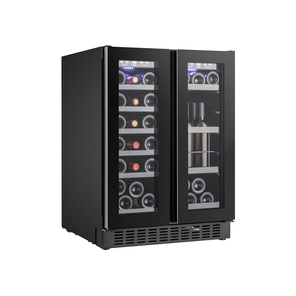 Temptech SOM2DX60DRB-24 Weinschrank 2 Zonen - 36 Flaschen