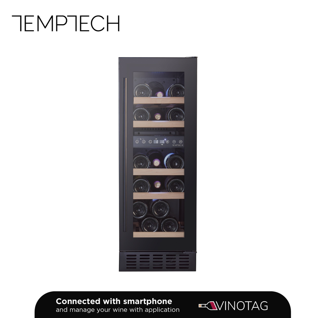 Temptech CLX30DB Double Zone Wine Cabinet - 16 Bottles