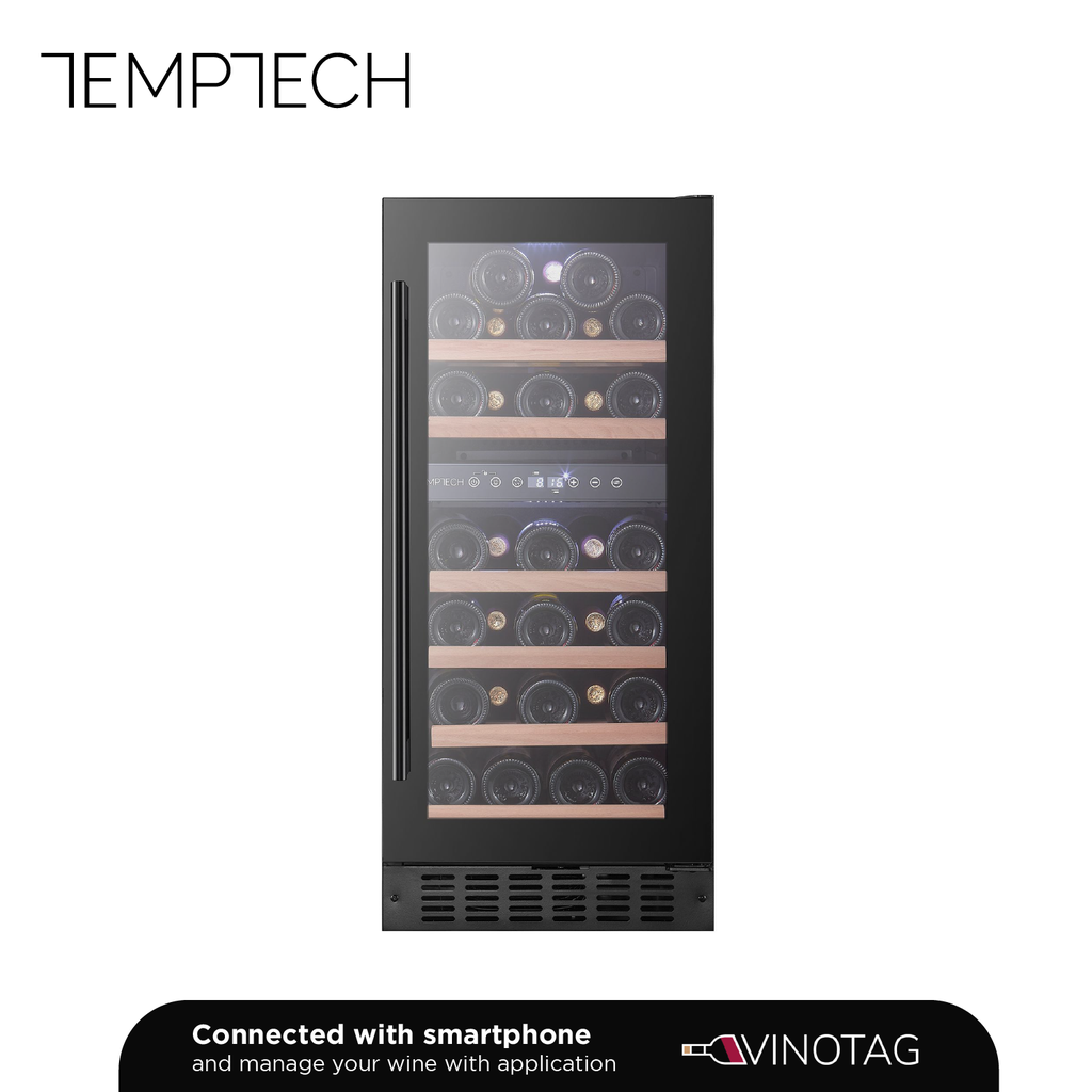 Temptech CLQ38DB Double Zone Wine Cabinet - 32 Bottles