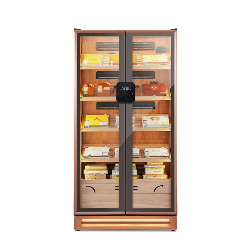 Afidano CH-420A – Armoire à cigares double porte à compresseur, 3000 cigares