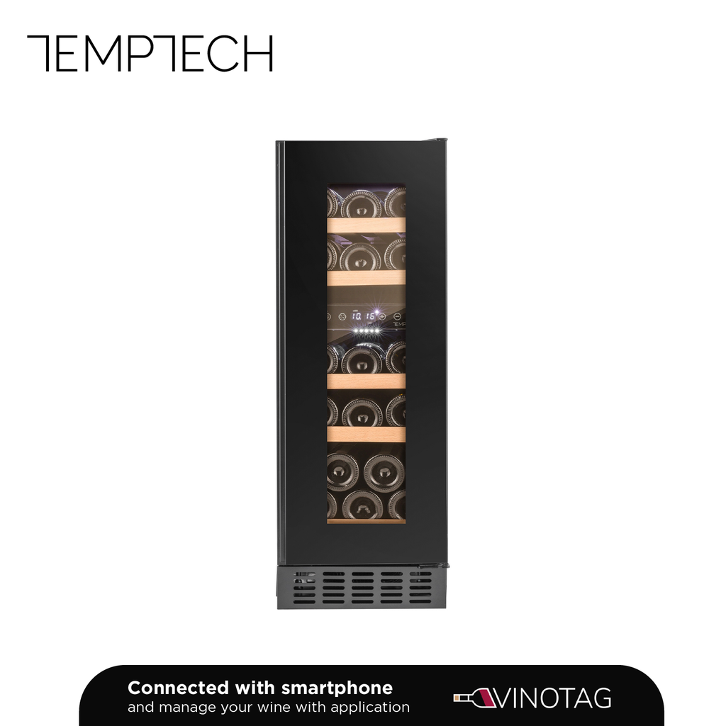 Temptech OX30DRB-24 Double Zone Wine Cabinet - 16 Bottles