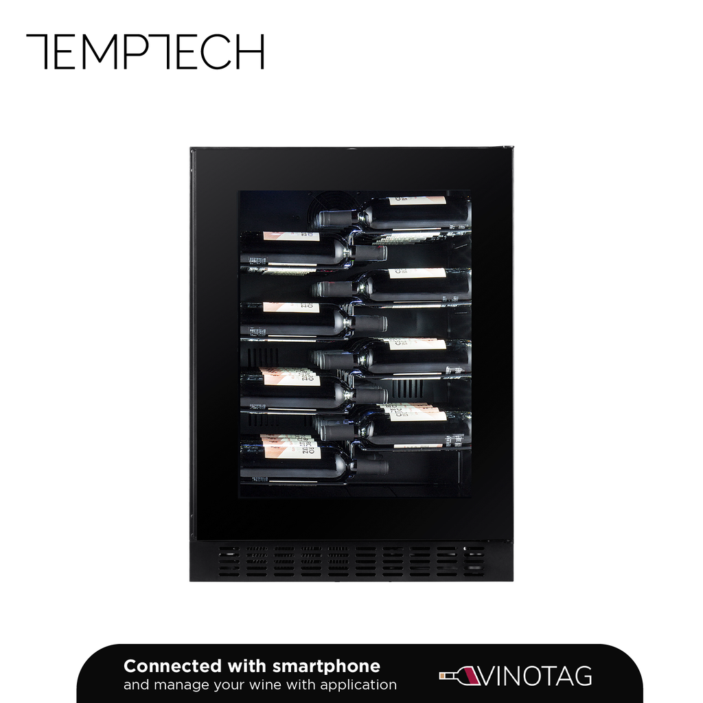 Temptech CPROX60SRB-24 Mono Zone Wine Cabinet - 40 Bottles