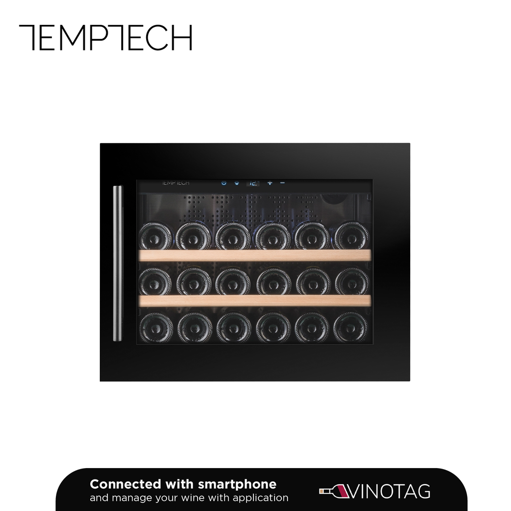 Temptech OZ45SB-24 Mono Zone Wine Cabinet - 18 Bottles