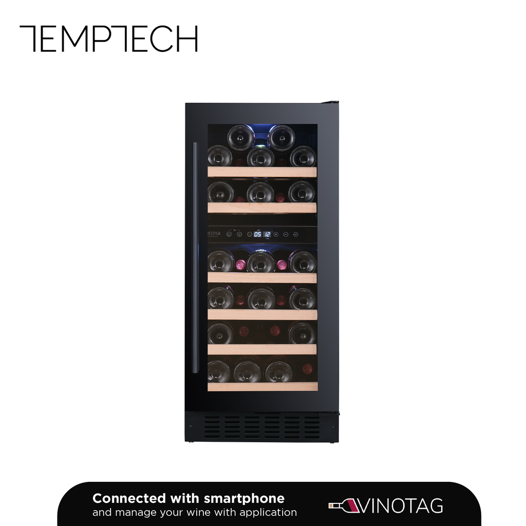 Temptech PRESQ38DB Double Zone Wine Cabinet - 32 Bottles