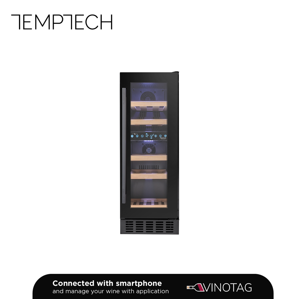 PRESX30DB Armoire à Vin Double Zone – 17 Bouteilles