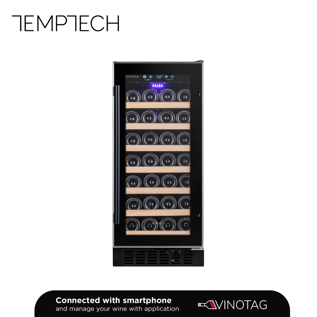 Temptech WPQ38SCB Mono Zone Wine Cabinet - 34 Bottles