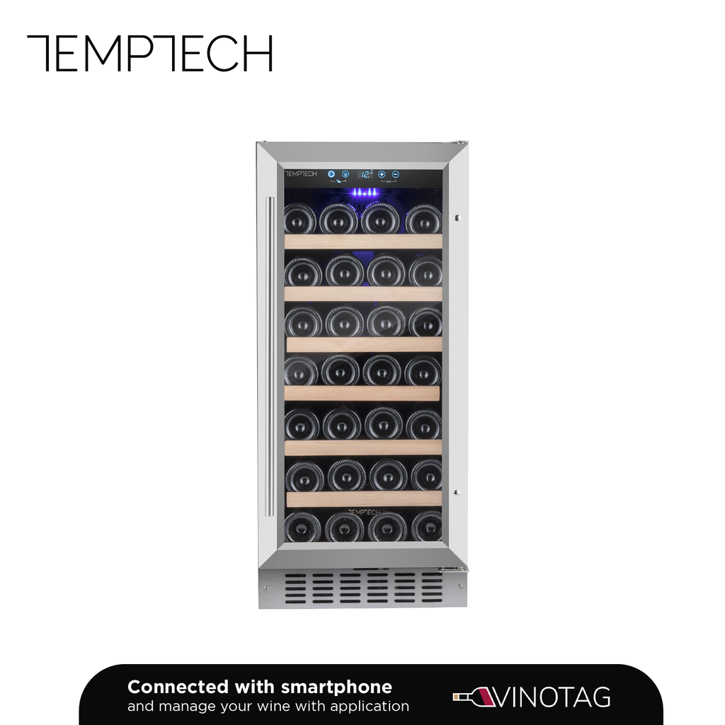 WPQ38SCS  Armoire à vin mono température – 34 bouteilles