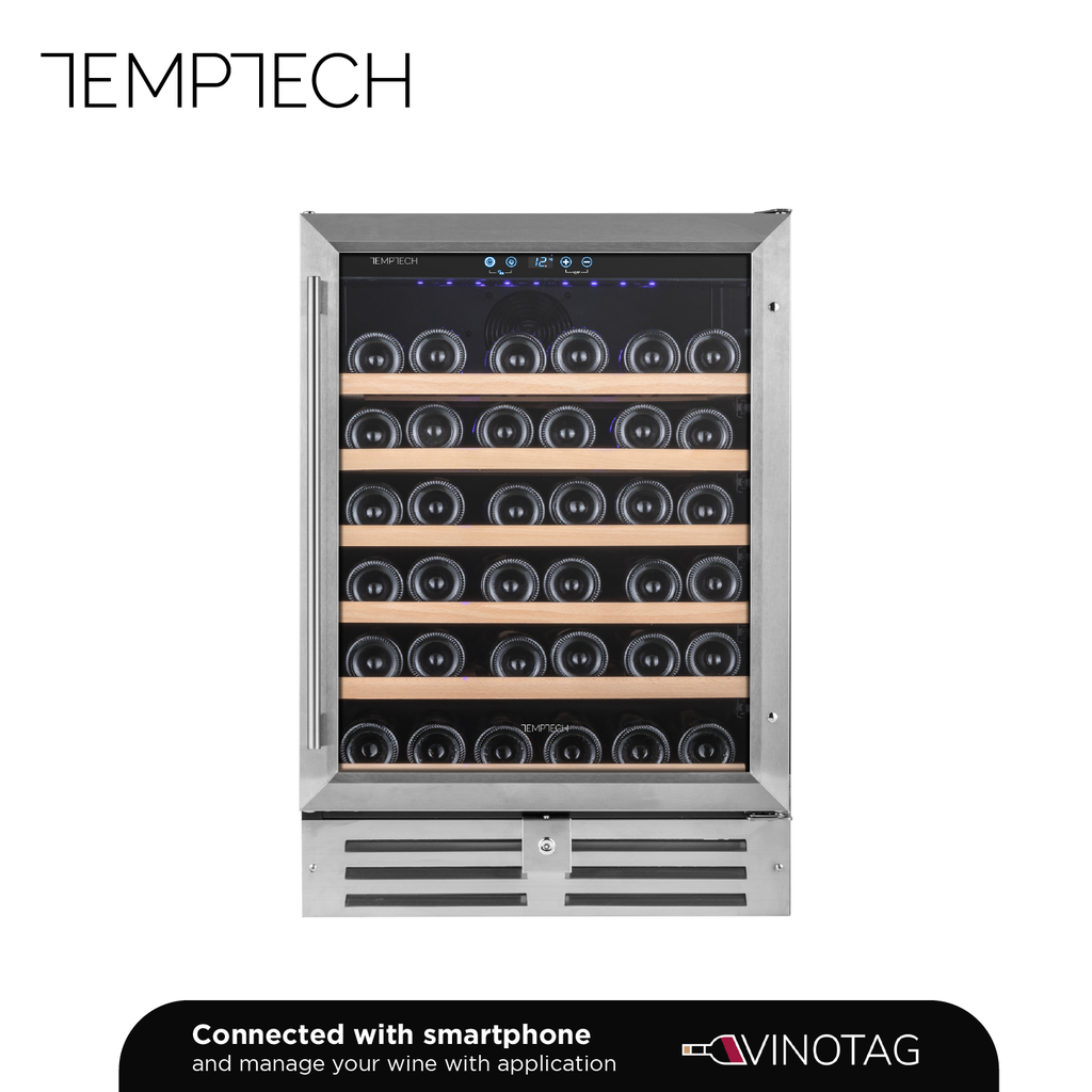 Temptech WPQ60SCS Mono Zone Wine Cabinet - 46 Bottles