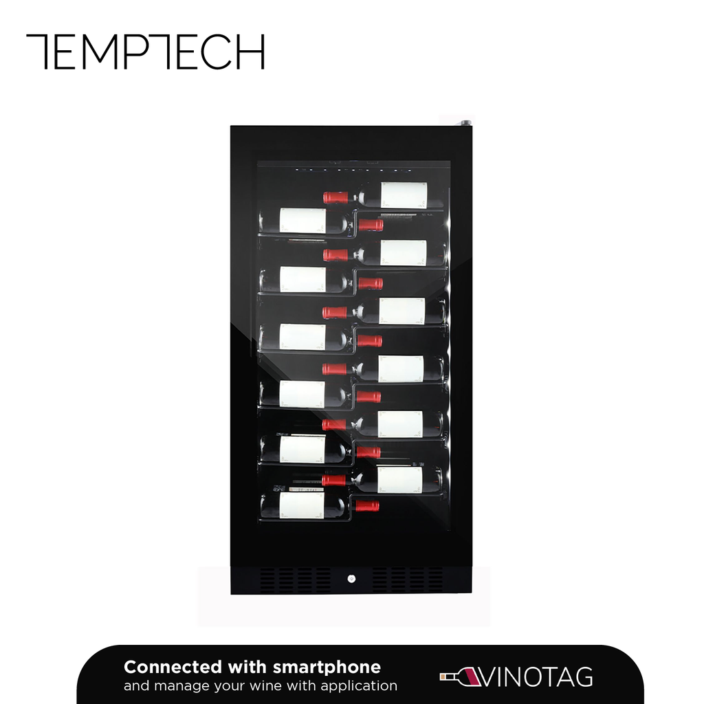 Temptech SOMPRO120SRB Weinkühlschrank Mono Zone – 70 Flaschen