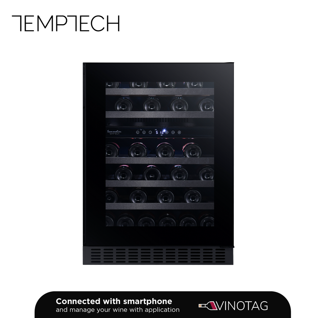 Temptech SOMX60DRB Double Zone Wine Cabinet - 46 Bottles