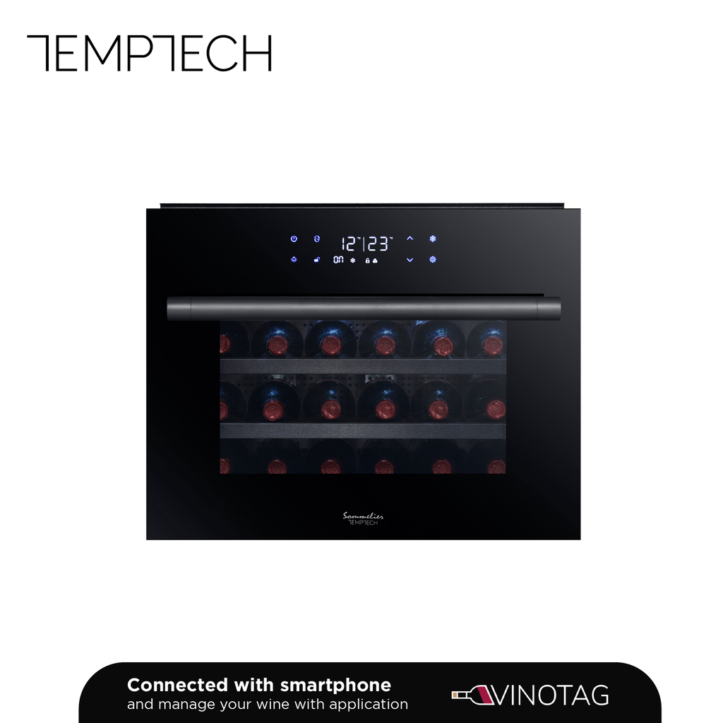 Temptech SOMZ45SB Mono Zone Wine Cabinet - 24 Bottles