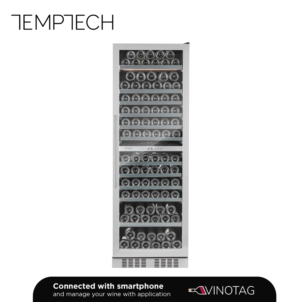 Temptech ST180DS Double Zone Wine Cabinet - 159 Bottles