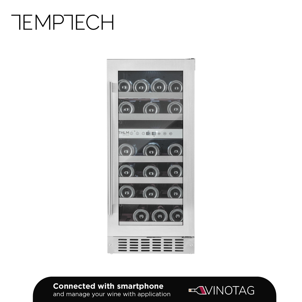 Temptech STQ38DS Double Zone Wine Cabinet - 32 Bottles