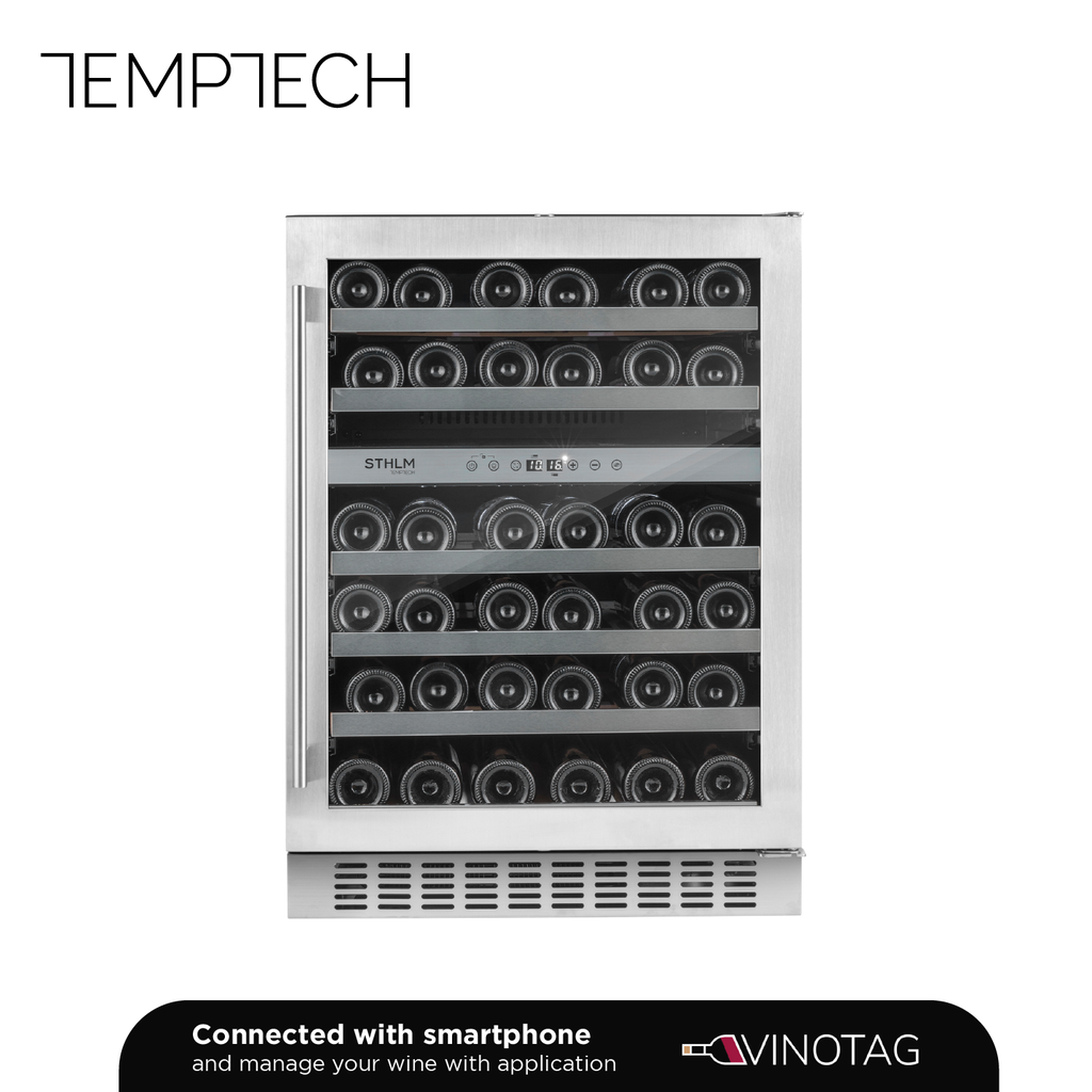 Temptech STX60DS Double Zone Wine Cabinet - 46 Bottles