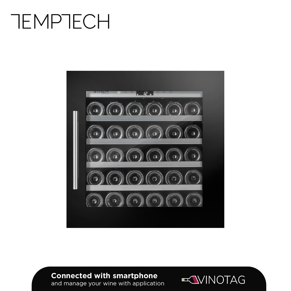 Temptech STZ60SB Mono Zone Wine Cabinet - 30 Bottles