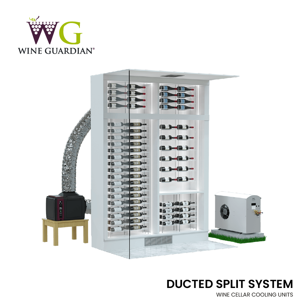 Wine Guardian WGS100 Climatiseur de Cave à Vin Gainable – Système Split pour Caves Moyennes à Grandes