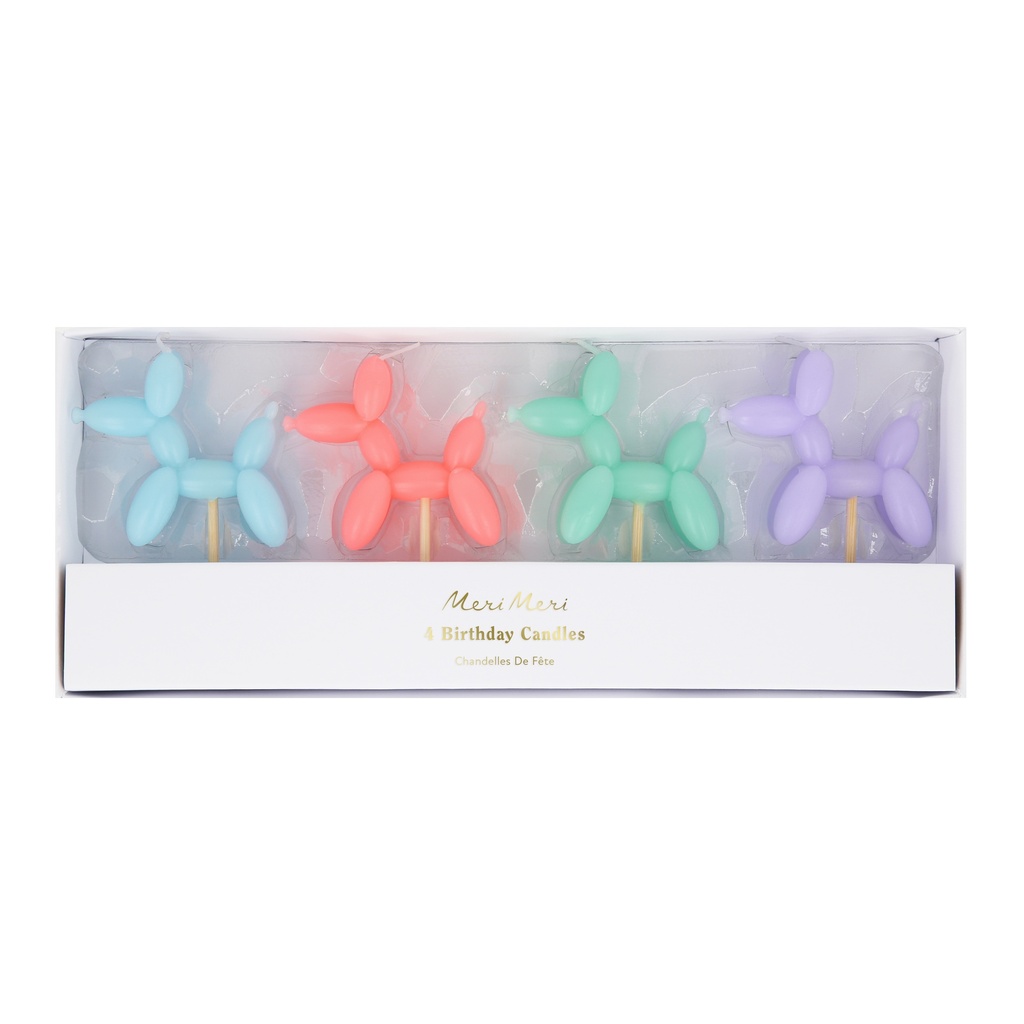 Meri Meri Balloon Dog Candles (x 4)