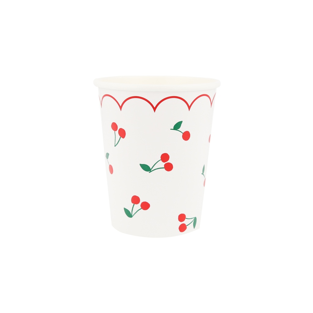Meri Meri Cherry Pattern Cups (x 8)