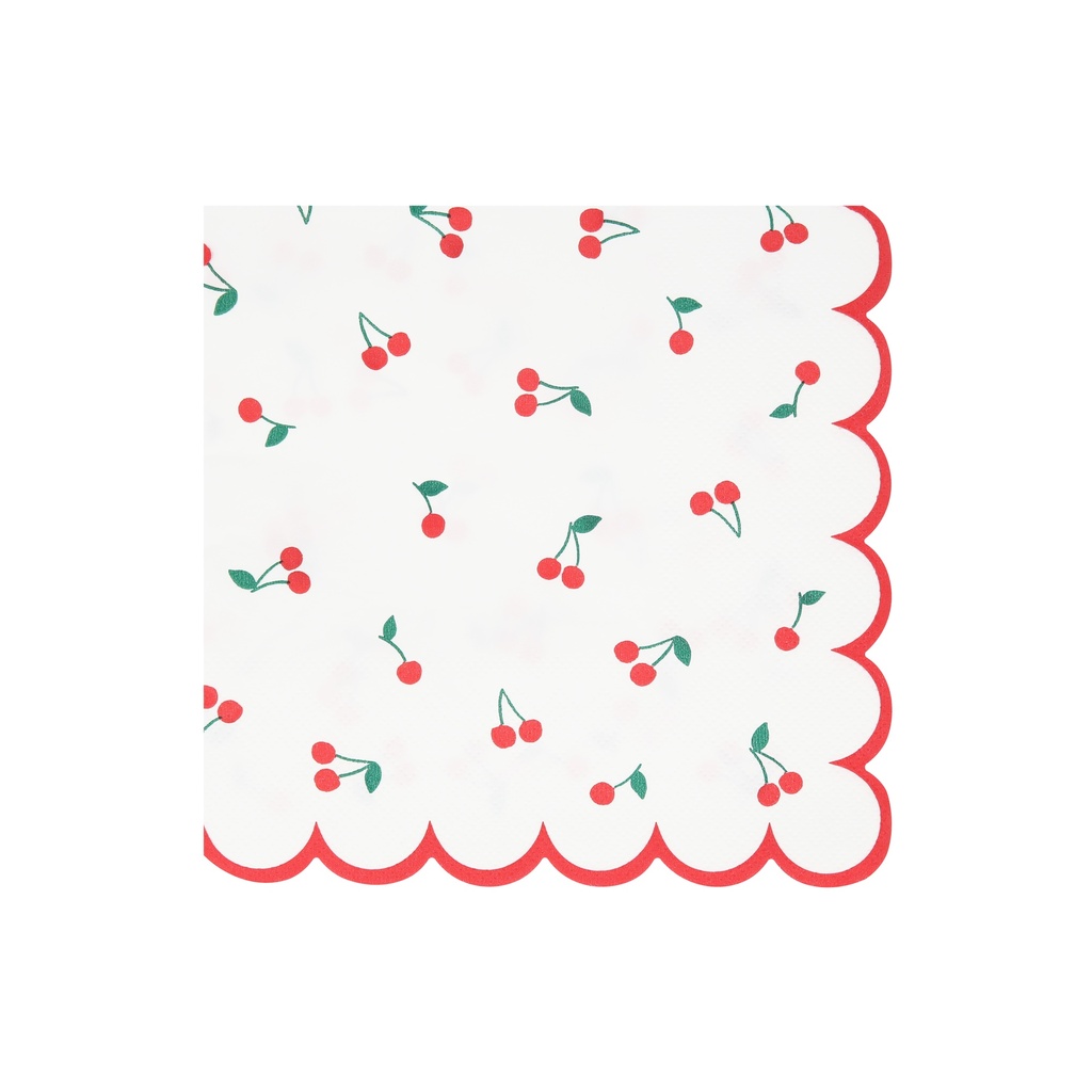 Meri Meri Cherry Pattern Large Napkins (x 16)