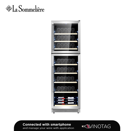 [MT166DP] La Sommelière MT166DP Double Zone Wine Cabinet - 172 bottles