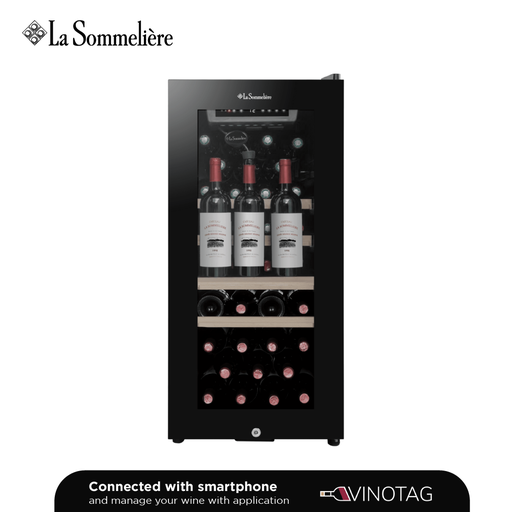 [LS38BLACK] La Sommelière LS38BLACK Mono Zone wine cabinet - 38 bottles