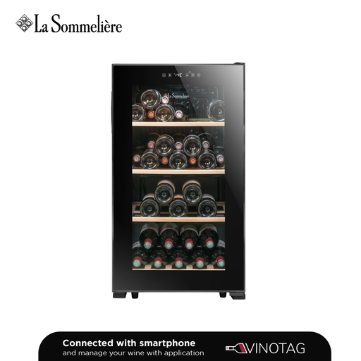 [LS52BLACK] LS52BLACK Weinkühlschrank Monozone – 52 Flaschen