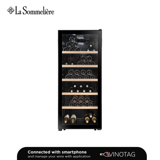 [LS117BLACK] La Sommelière LS117BLACK Mono Zone Wine Cabinet - 121 bottles
