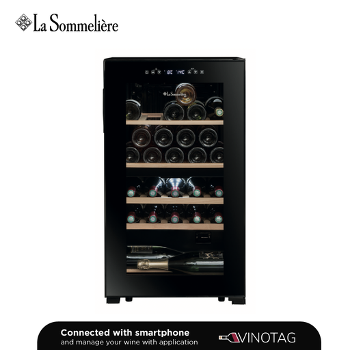 [SLS32DZBLACK] SLS32DZBLACK Armoire à vin double zone - 32 bouteilles